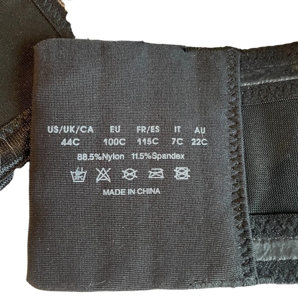 𝅺wingslove Full Figure Strapless Underwire Multi-way Contour Bra Black 44C - Picture 9 of 9